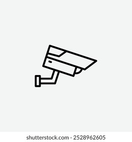 Icono de CCTV aislado en el fondo blanco.