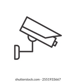 Icono del CCTV aislado en el fondo blanco. Icono de Vector.