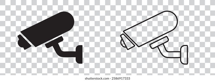 CCTV icon isolated on white background.