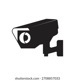 Icono del CCTV aislado en el fondo blanco.