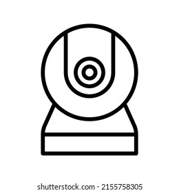 Icono Cctv. Diseño De Estilo De Arte De Línea Aislado En Fondo Blanco