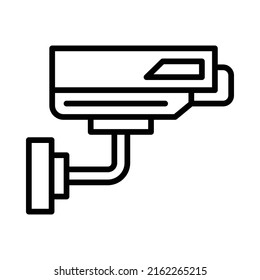 Cctv Icon. Line Art Style Design Isolated On White Background