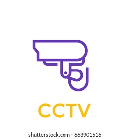 cctv icon, linear style