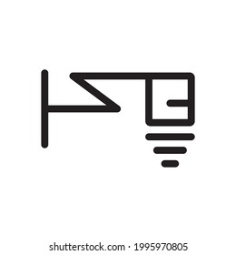 CCTV icon or logo vector illustration of isolated sign symbol, vector illustration with high quality black outline.