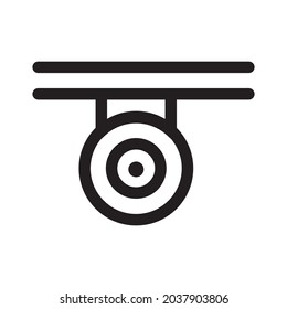 CCTV icon or logo vector illustration of isolated sign symbol, vector illustration with high quality black outline.