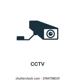 Cctv icon. Monochrome simple element from mall collection. Creative Cctv icon for web design, templates, infographics and more