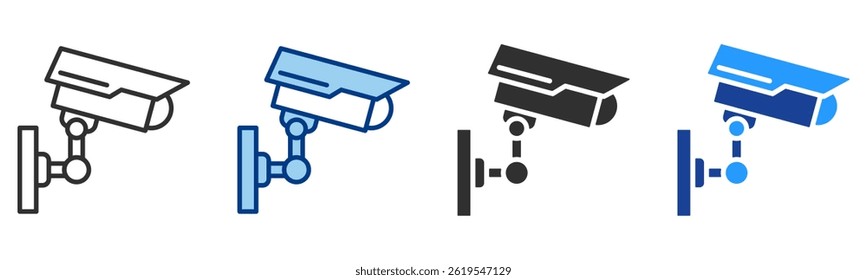 Cctv Icon Multiple Style Vector Collection