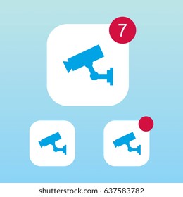 CCTV Icon With Notification