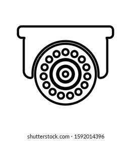cctv icon outline style template.  vector illustration