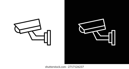 Icono del CCTV, muestra del Vector del contorno, Descarga del diseño del logotipo