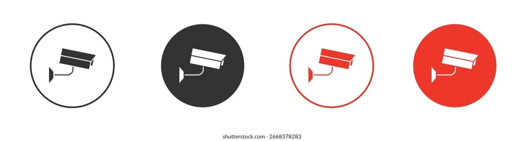 Paquete de iconos de CCTV. Diseño de Vector Clipart