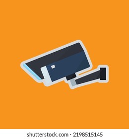 CCTV icon. Icon related to electronic, technology. Flat icon style. Suitable for stickers and prints. Simple design editable