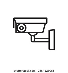 CCTV Icon. Security camera. Icon for design. Easily editable.