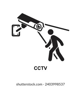 CCTV Icon. Security camera icon isolated on background vector illustration.