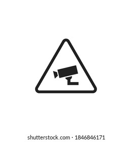 CCTV-Symbol. Sicherheitswarnzeichen. Videokamerasymbol, isoliertes Konzept im Vektorflachstil.
