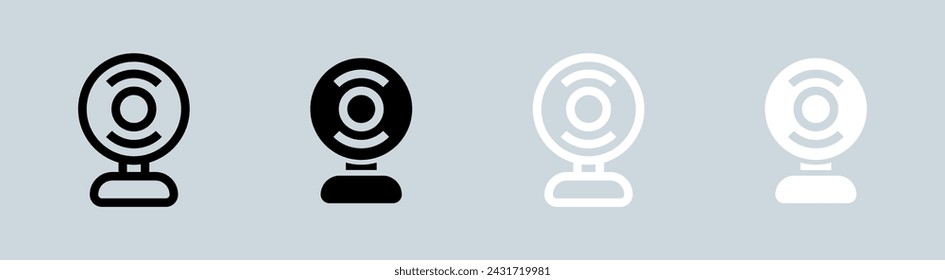 Icono de Cctv en blanco y negro. Ilustración vectorial de señales de seguridad.