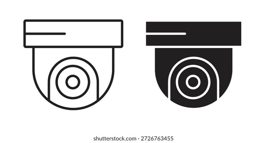 CCTV-Symbolsatz. Paket mit minimalem Logo-Webelement.