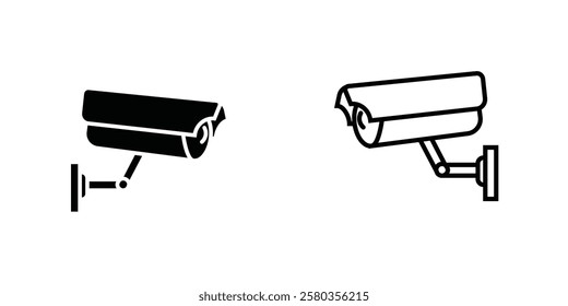 CCTV icon set. Security camera icon. Vector illustration on white background