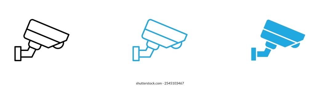Ilustração CCTV Icon Set Vetor em preto