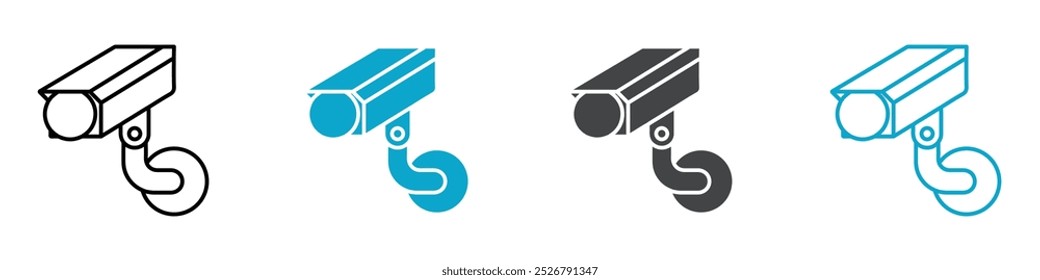CCTV icon set for web and mobile app