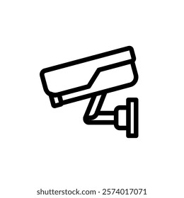 cctv icon, simple flat style, logo sign symbol vector illustration pictogram, isolated on white for mobile app