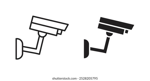 CCTV icon in solid and stroke style.