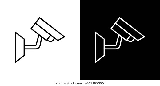 CCTV icon. Stroke pictogram. Vector illustration. Vector sign for mobile app and websites.