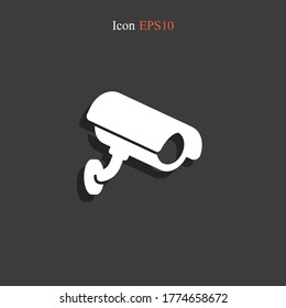 CCTV icon. Surveillance Camera sing. Vector illustration EPS 10.