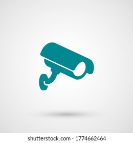 Icono de CCTV. Cámara de vigilancia cantando. Ilustración del vector EPS 10.