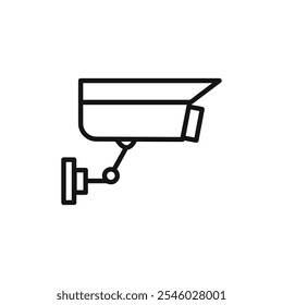 Icono de CCTV Arte de línea delgada aislado