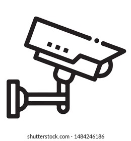 cctv icon vector black color