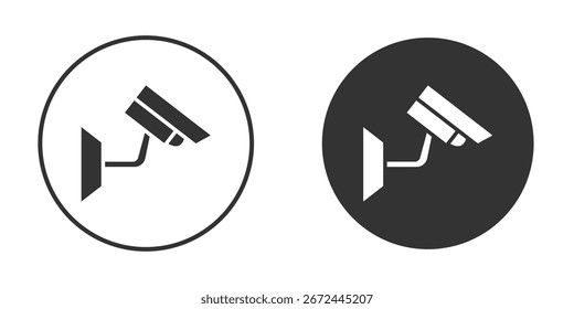 CLIPART del Vector del icono del CCTV en colores negros. conveniente para el trabajo gráfico