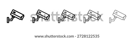 CCTV icon vector in editable stroke linear pictogram
