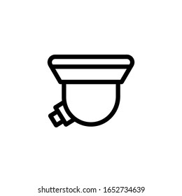 Logo-Vorlage für die Vektorillustration des CCTV-Symbols für viele Zwecke. Einzeln auf weißem Hintergrund.