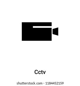 Cctv icon vector isolated on white background, logo concept of Cctv sign on transparent background, filled black symbol
