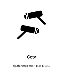 Cctv icon vector isolated on white background, logo concept of Cctv sign on transparent background, filled black symbol