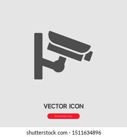 cctv icon vector. Linear style sign for mobile concept and web design. safety camera symbol illustration. Pixel vector graphics - Vector.