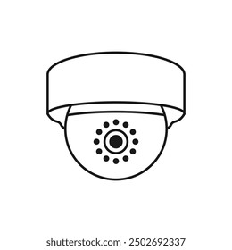 CCTV Icon Vector Logo Design Template. Editable Stroke