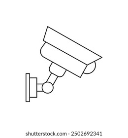 CCTV Icon Vector Logo Design Template. Editable Stroke