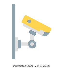 cctv icon vector or logo illustration flat color style 