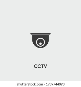 icono de cctv. vector cctv sobre fondo gris