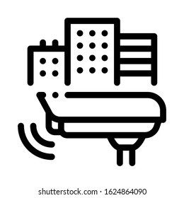 CCTV Icon Vector. Outline CCTV Sign. Isolated Contour Symbol Illustration