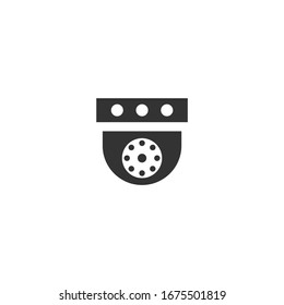 signo vectorial de icono cctv aislado para diseño gráfico y web. plantilla de símbolo cctv color editable en fondo blanco.