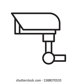 CCTV icon vector in simple line design template
