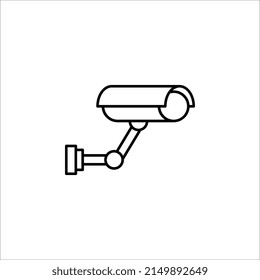 Diseño plano a la moda en fondo blanco de icono CCTV Vector