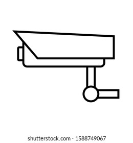 CCTV icon vector in trendy line design