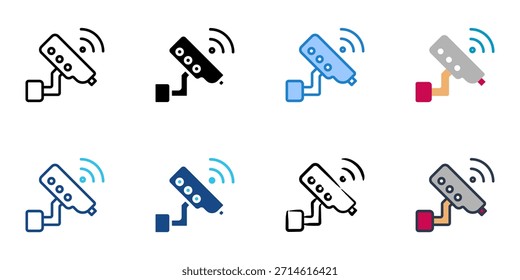 Los iconos de CCTV establecen una colección de Vector de estilo múltiple. 
