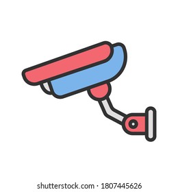 CCTV illustration on white background
