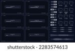 CCTV interface screen. Camera screen frame for surveillance. Vector UI