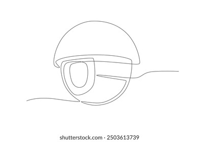 CCTV IP. Smart home devices concept one-line drawing